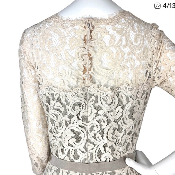 Tadashi Shoji Lace Dress in Cream - Picture 2 of 8